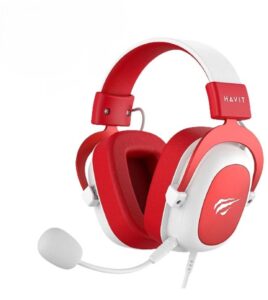 Havit H2002D Wired Gaming Headset White Red Era Tablet