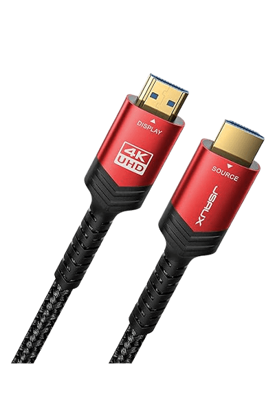  JSAUX Cable HDMI largo de 8K de 15 pies, paquete de 2 cables  trenzados HDMI 2.1 de 48 Gbps, 4K a 120 Hz, 144 Hz, 8 K a 60 Hz, HDCP